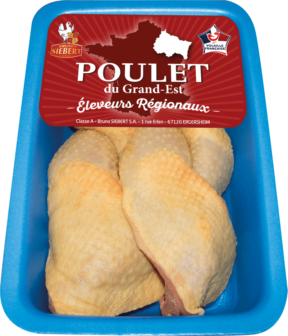 Cuisse de Poulet Jaune sciée Grand-Est 1 Kg