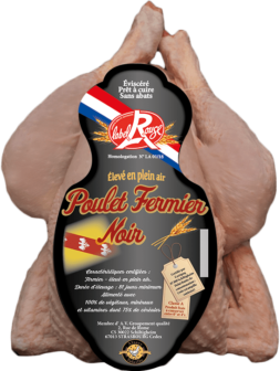 Whole farm-reared Label Rouge Black Chicken