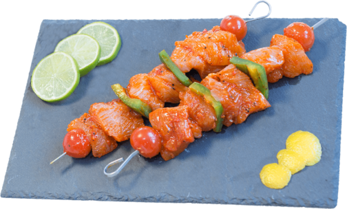 Turkey breast paprika marinated skewer