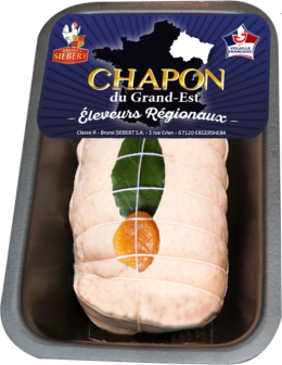 Roulé de chapon farci forestier raisin Grand-Est