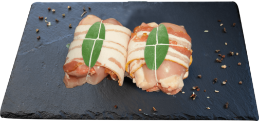 Chicken roll with speck and sage