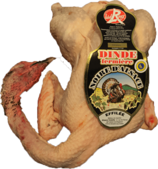Whole farm-reared Label Rouge Turkey with head