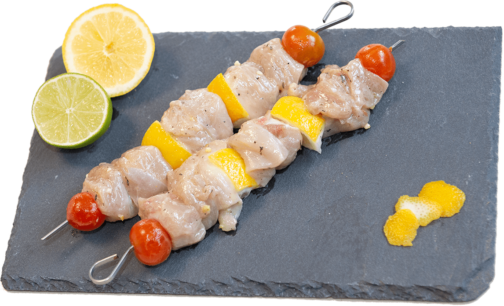 Chicken breast thyme-lemon marinated skewer